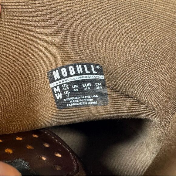 Nobull Brown Leather Perforated Athletic Shoes Trainer Ankle Boots Sneakers 10.5 - Picture 11 of 12